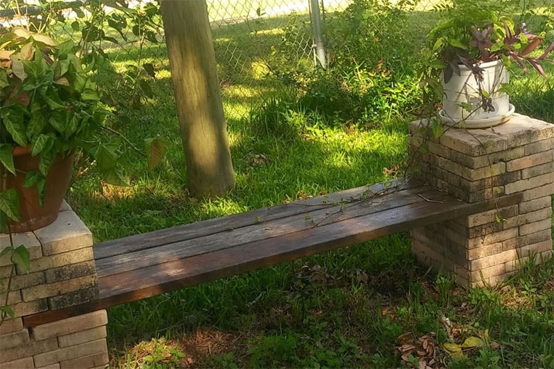 Stone Garden Bench