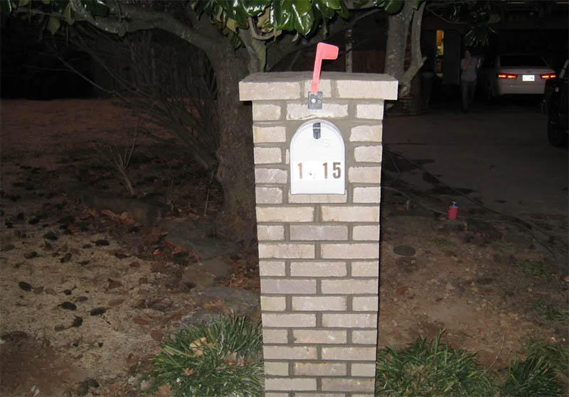 White Brick Mailbox