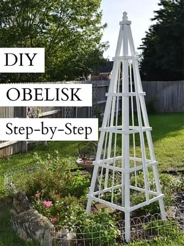 Wooden Garden Obelisk
