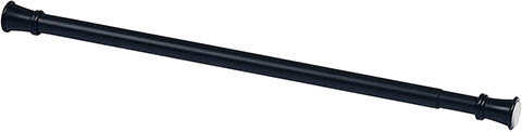 Zenna Home Black 26 to 76-Inch Adjustable Tension Shower Rod