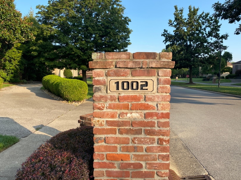 brick mailbox