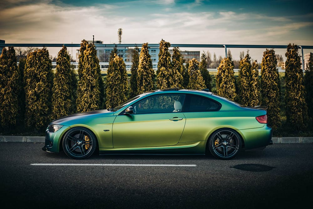 car wrapped with multitone film