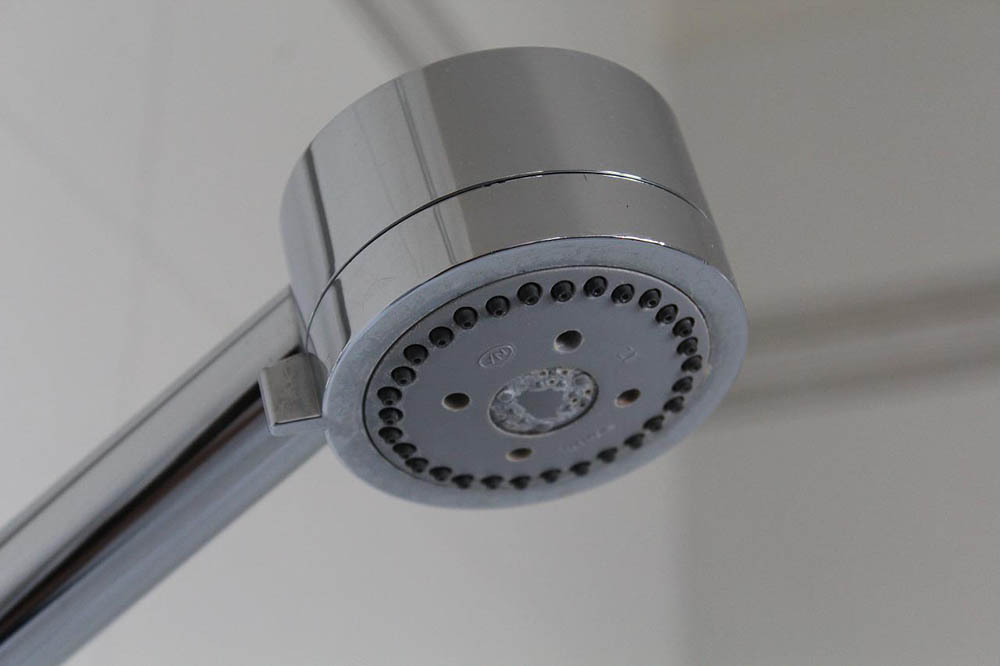 close up shower head