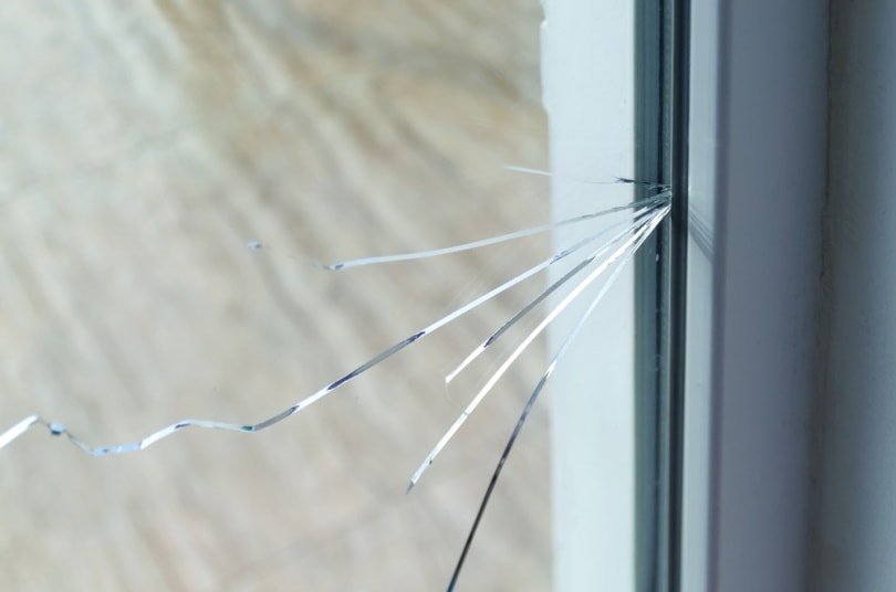 cracked window glass