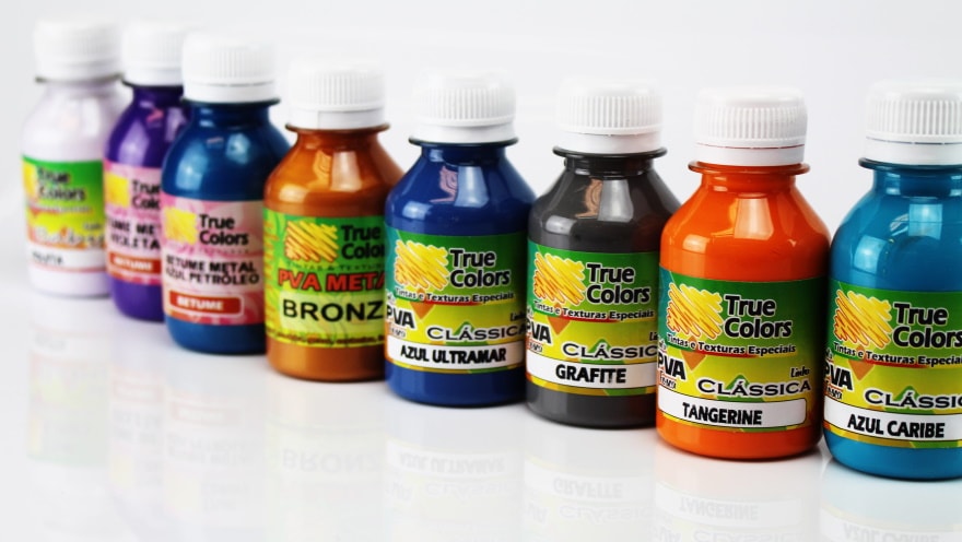 different colors of ink
