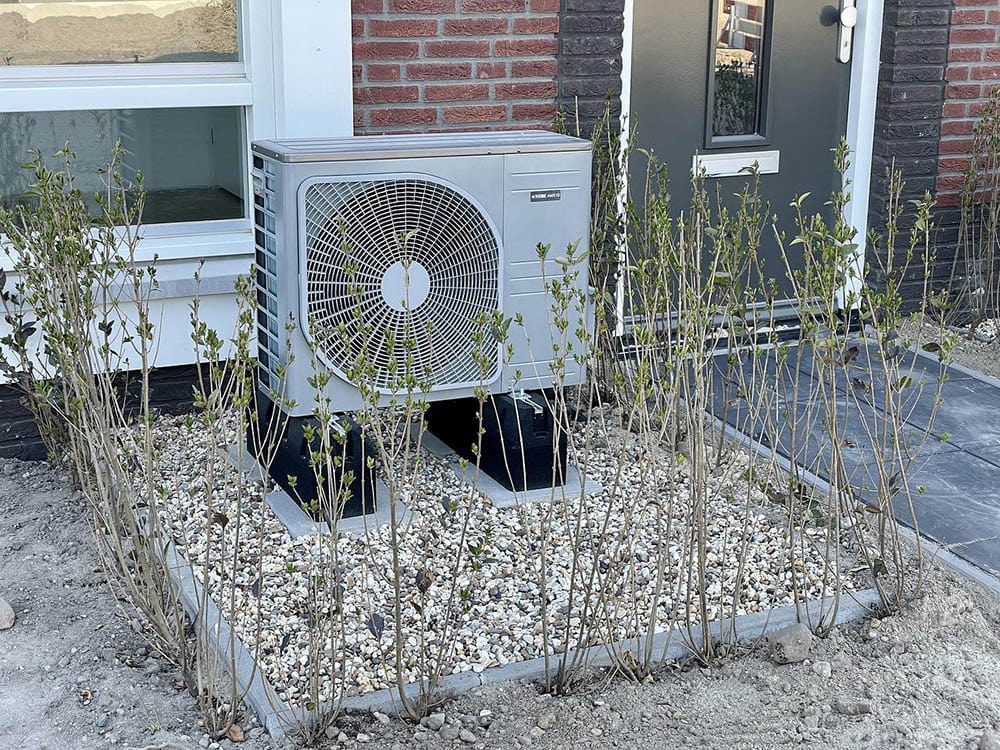 heat pump outside the house