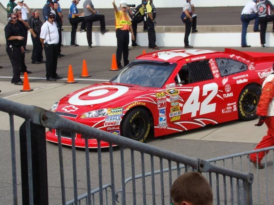 inianapolis motor speedway Juan Pablo Montoya in the #42 Chip Ganassi Racing Chevy 2009 NASCAR