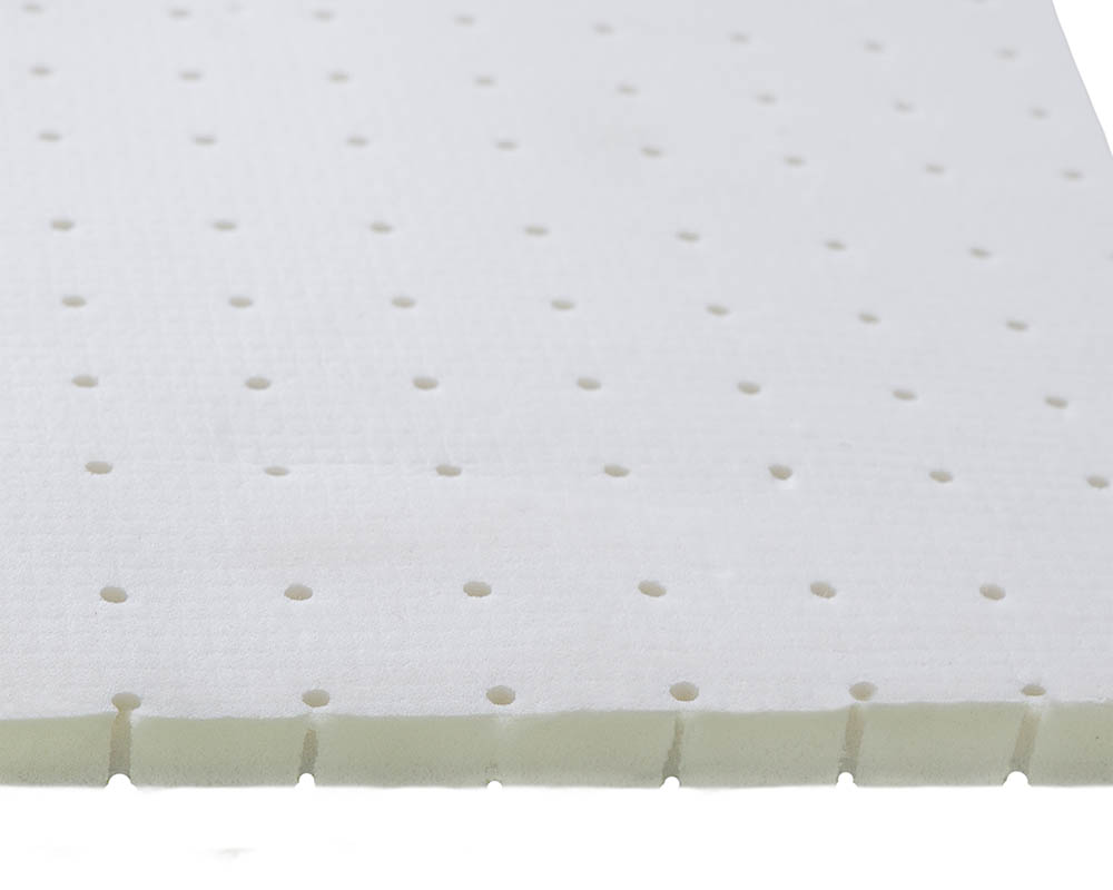 plant-based polyurethane foam on white background