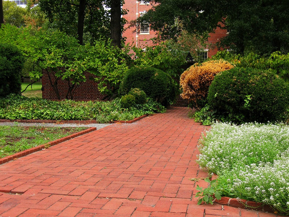 red brick pathway