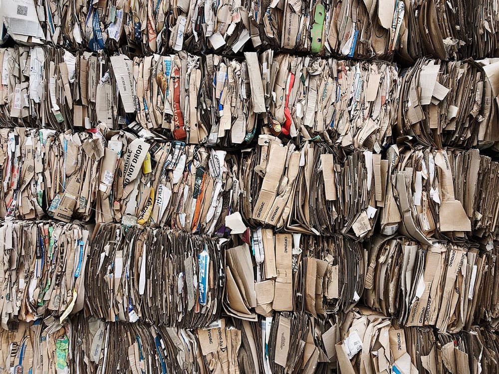 stacks of cardboard