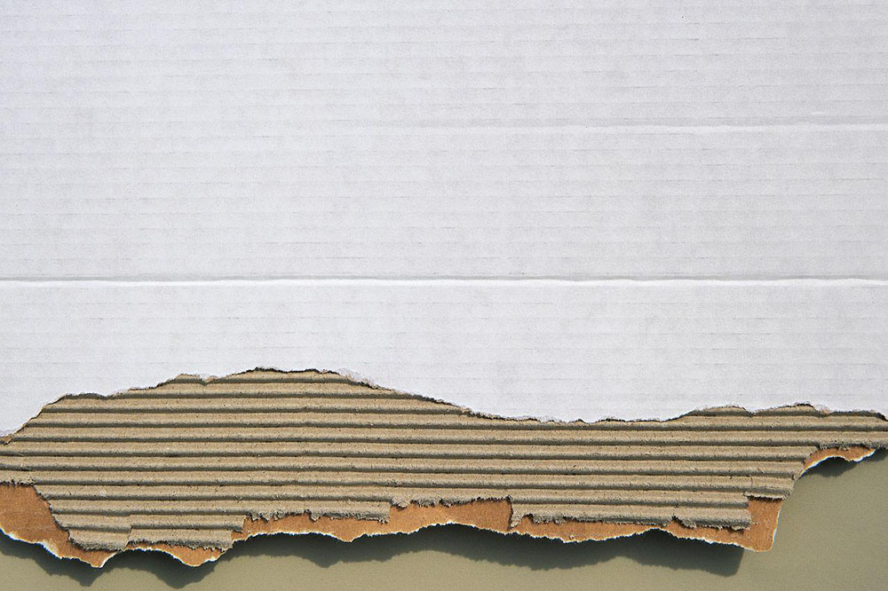 white waxed corrugated cardboard