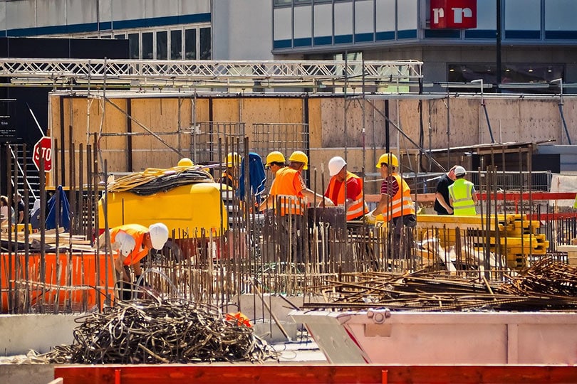workers in construction site