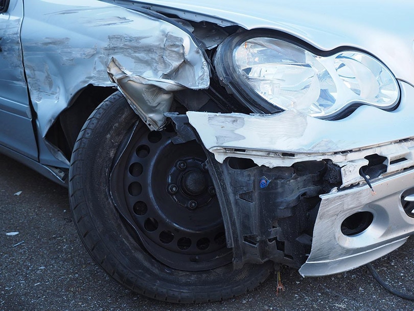 wrecked car in accident