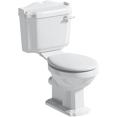 The Bath Co. Winchester Close coupled Toilet with Standard Close Plastic seat