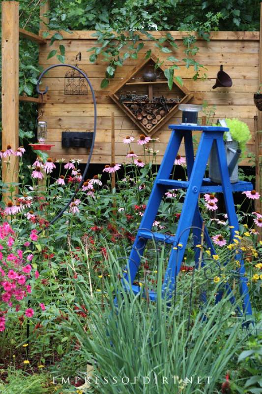 DIY garden art ladder