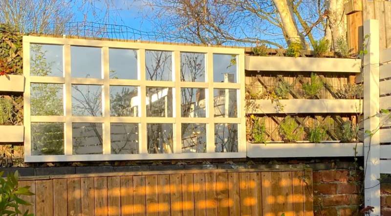 DIY garden mirror