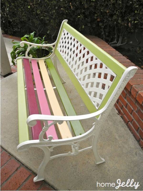 DIY old park bench