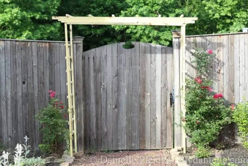 DIY wooden garden arch
