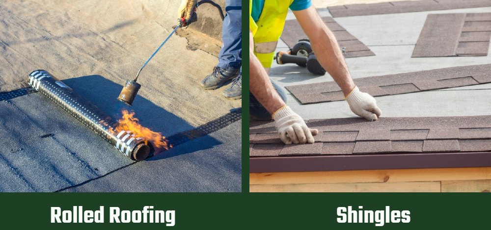 Rolled Roofing vs Shingles
