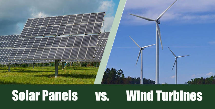 Solar Panels vs. Wind Turbines
