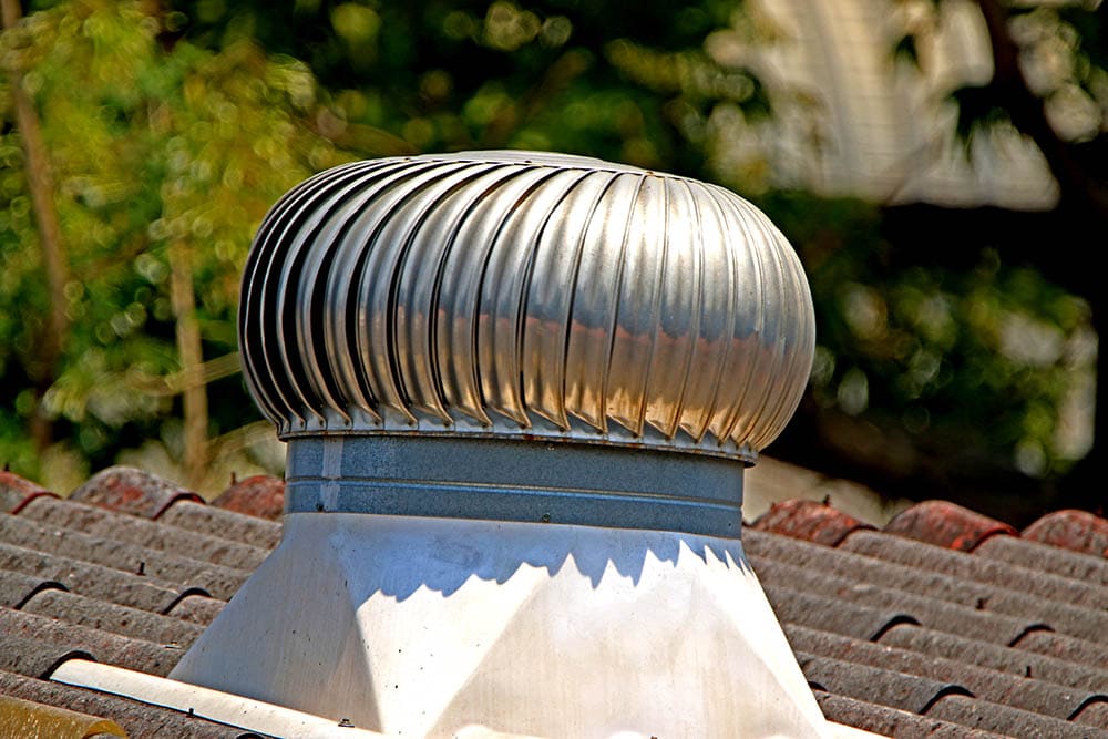 attic fan ventilator on the roof