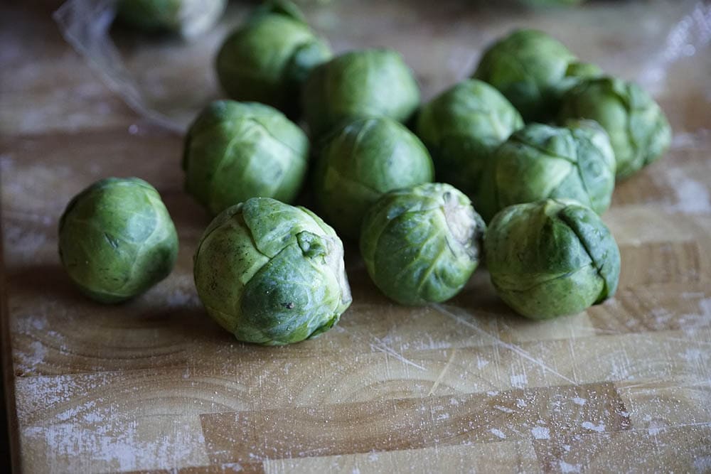 brussel sprouts harvest