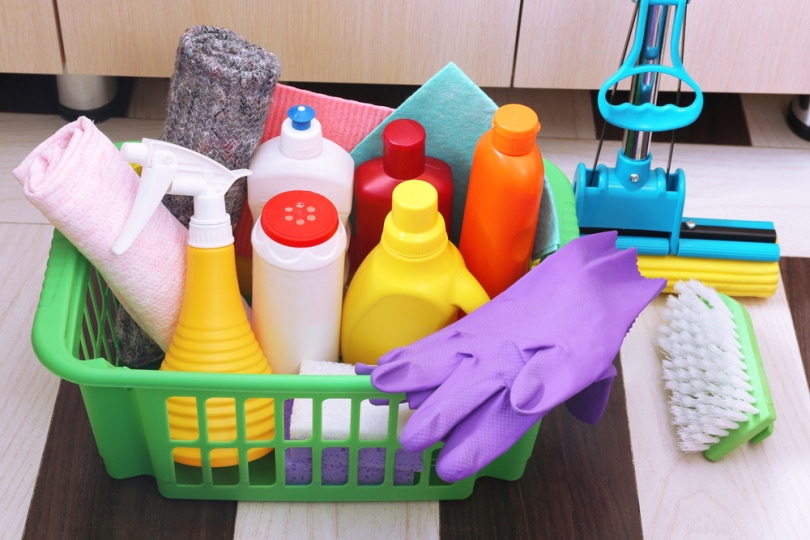 cleaning products and tools