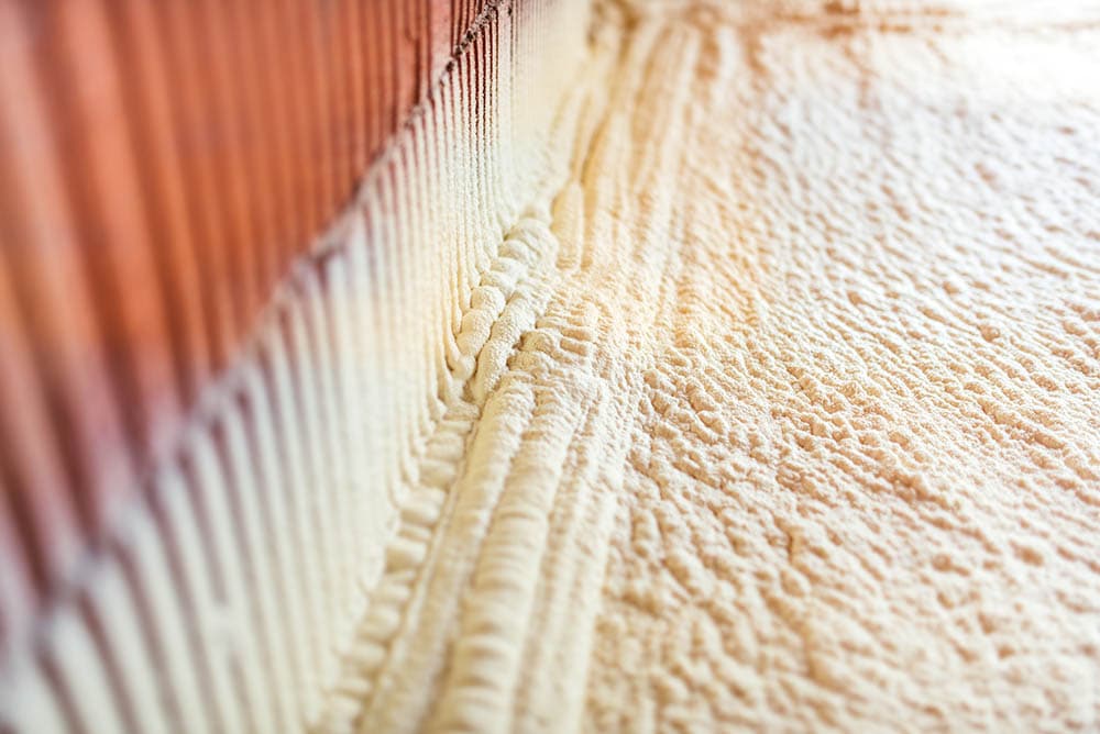 close up spray foam insulation