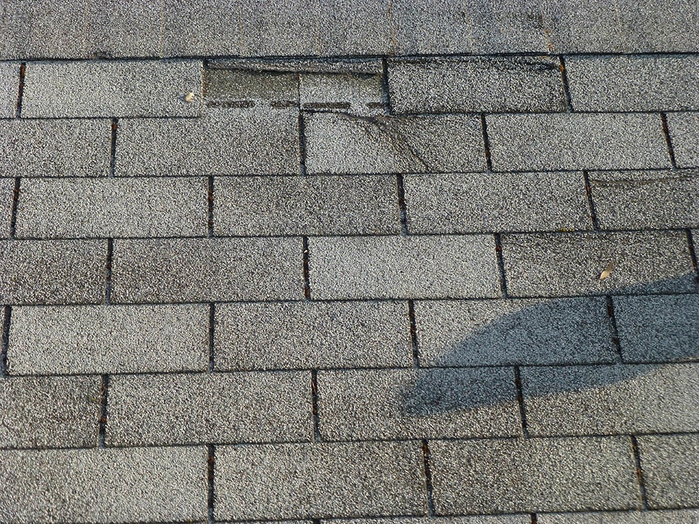 close up 3-tab shingles