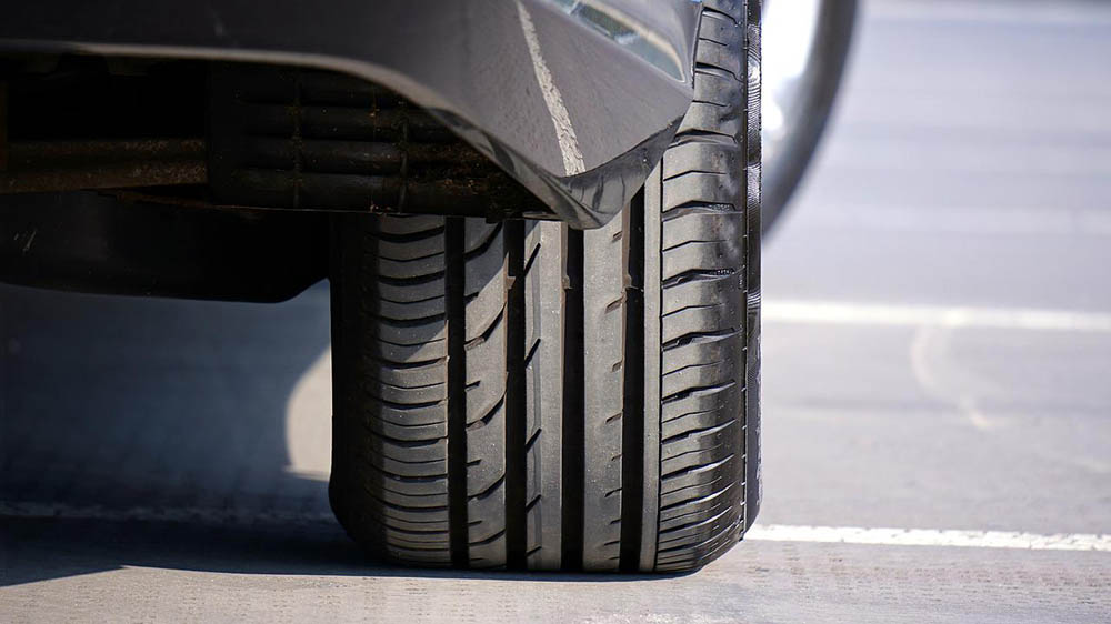 close up car tire