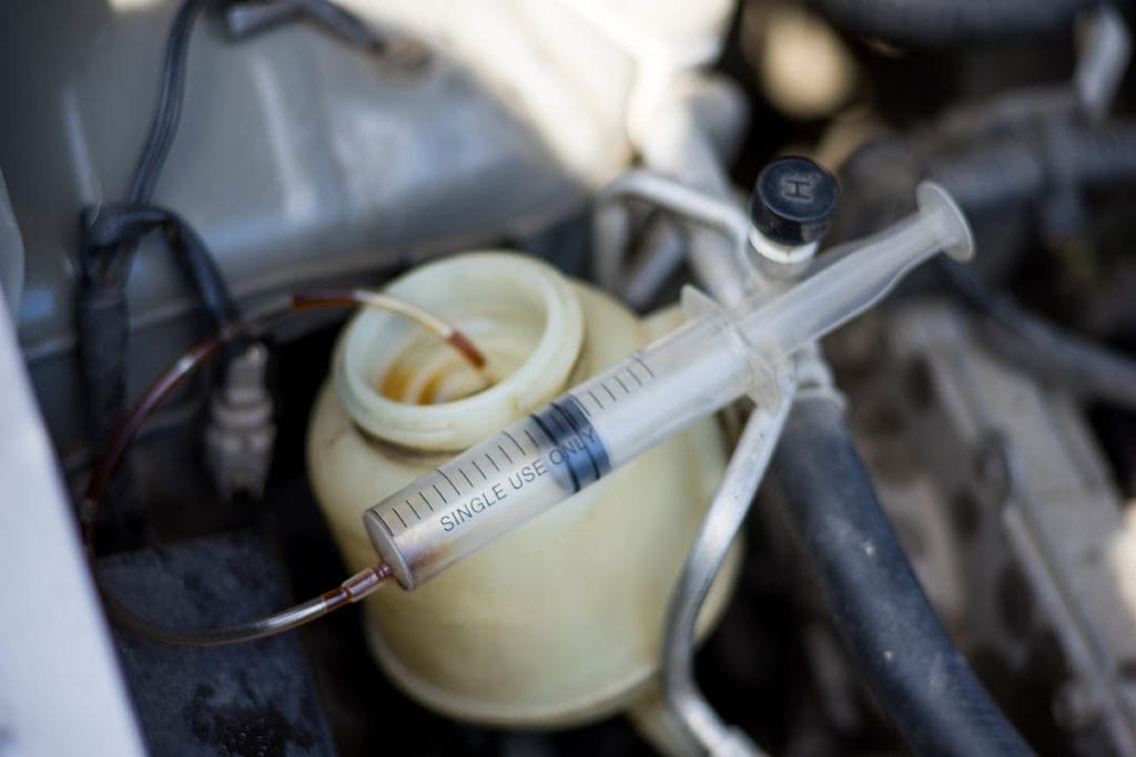 flushing old power steering fluid
