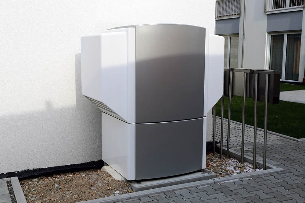 Heat pump on a residential home