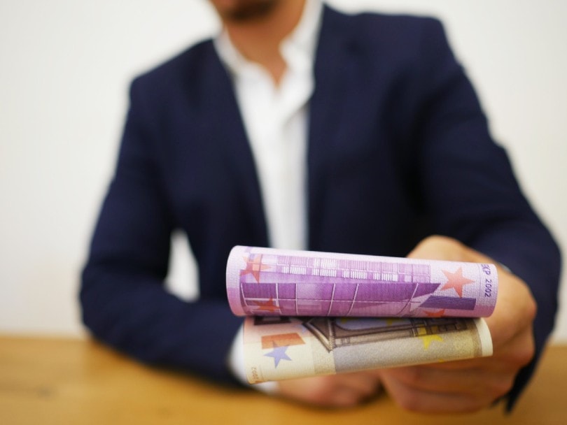 man paying