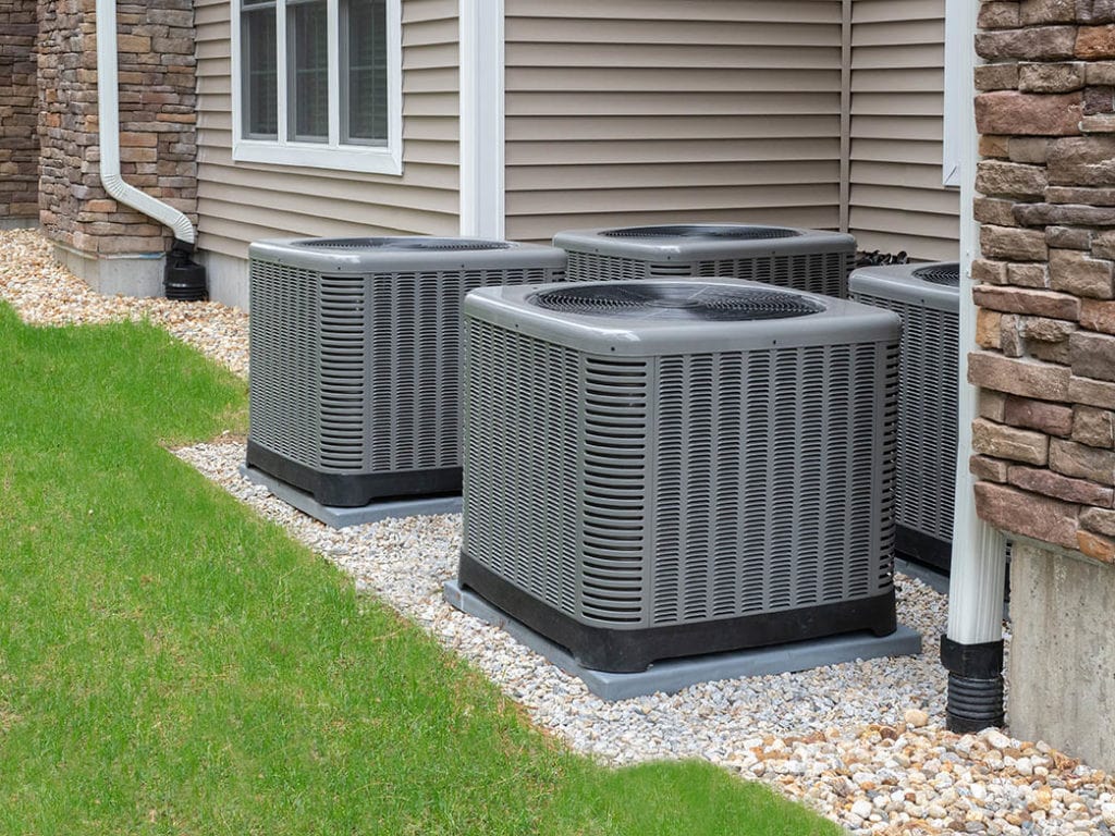 Outdoor air conditioning and heat pump units