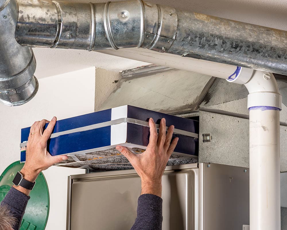 replacing furnace air filter