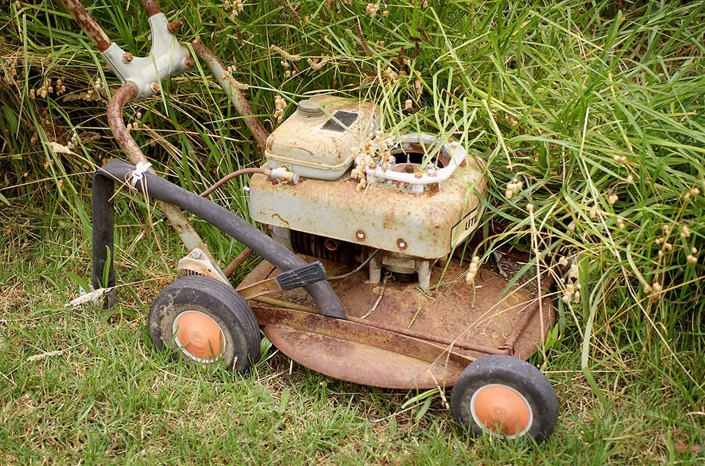 Rusty old lawnmower