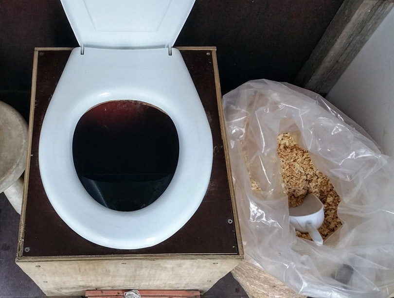 self-made composting toilet