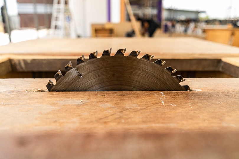 table saw closeup