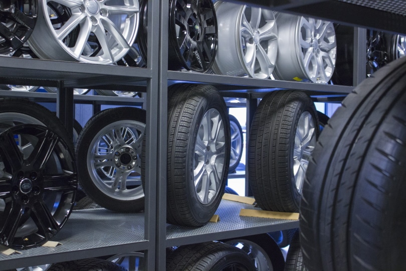 tires in shelves