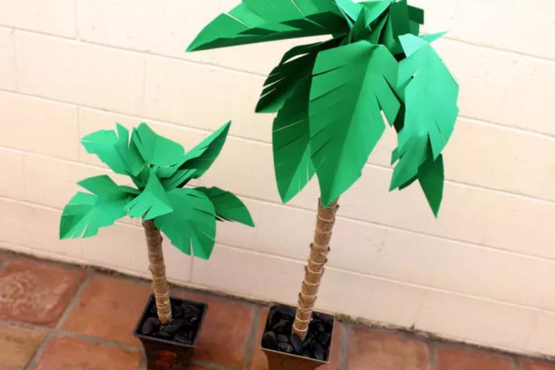 DIY paper palm tree