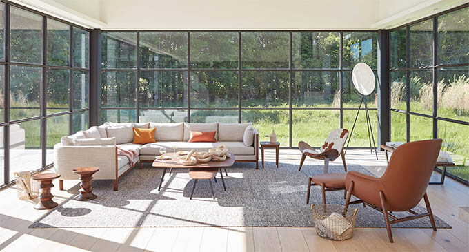 Wall-Tall Windows with Iron Frames- posh pennies