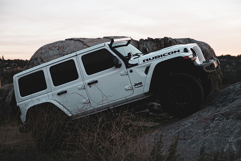 White Jeep Wrangler