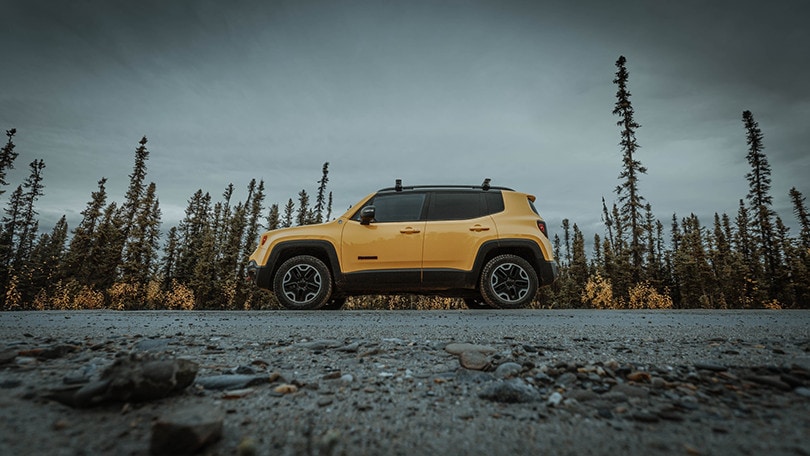 Yellow Jeep Liberty