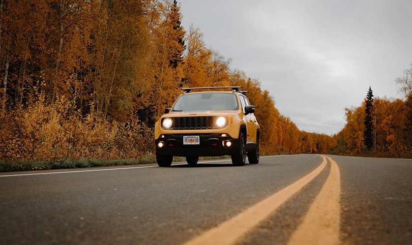 Yellow Jeep Liberty