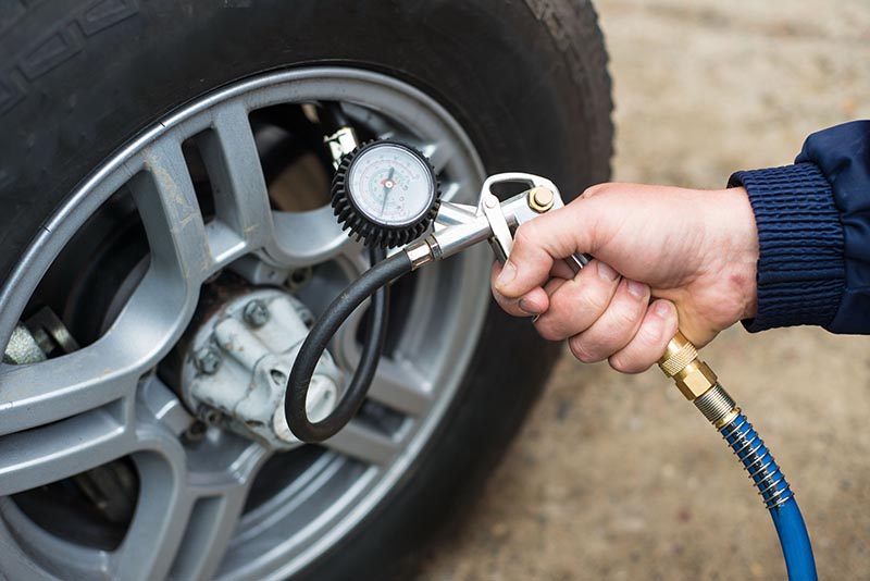 adding air pressure tire