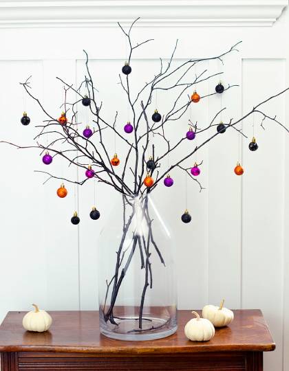 diy halloween stick tree centerpiece