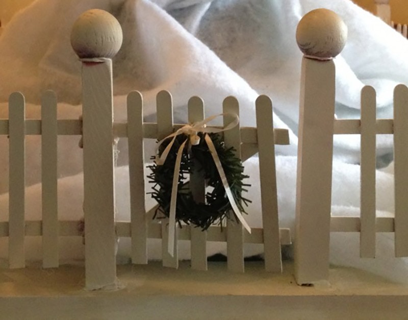 diy popsicle sticks tree fence