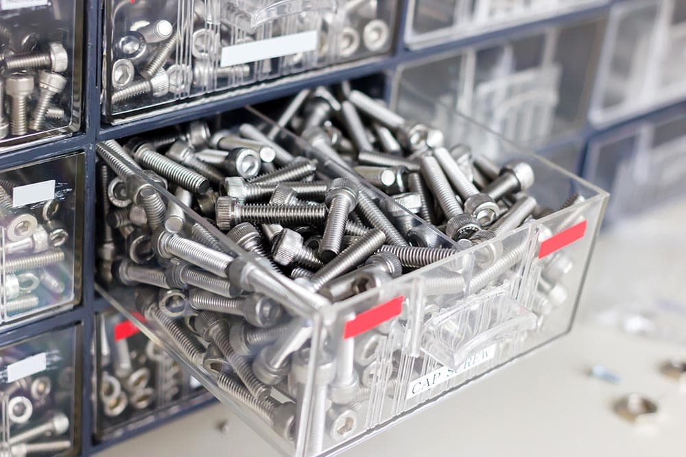 Machine Screws in a drawer