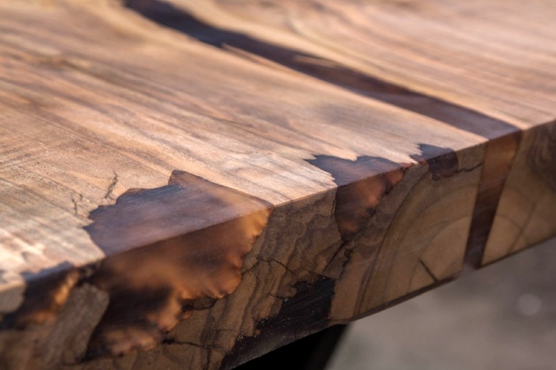 table made of walnut wood