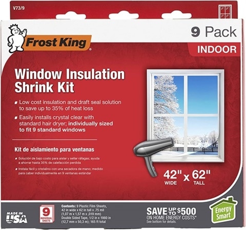 Frost King V73 9H Indoor Shrink Window Kit